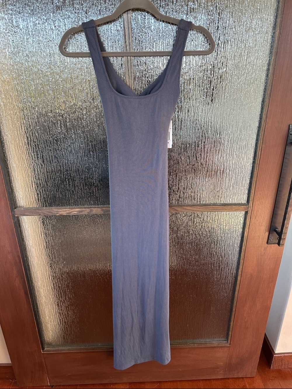 l*space Ribbed Scoop-Neck Maxi Dress - Slate Blue size XS NWT - Picture 2 of 7